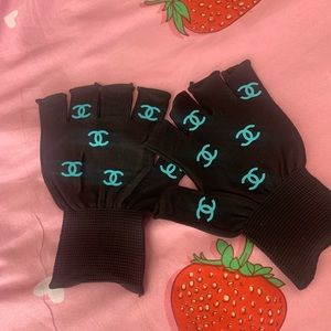 Hand made manicure UV gloves, Tiffany Blue